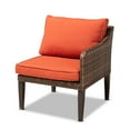 thumbnail image 6 of Baxton Studio Breida Orange Upholstered 6-Piece Woven Rattan Patio Set, 6 of 10