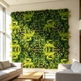 thumbnail image 4 of Artificial Hedge Fence Panel, Faux Greenery Privacy Screen Expandable Leaf Trellis for Balcony Patio Garden Wall Decor, Green, 4 of 6