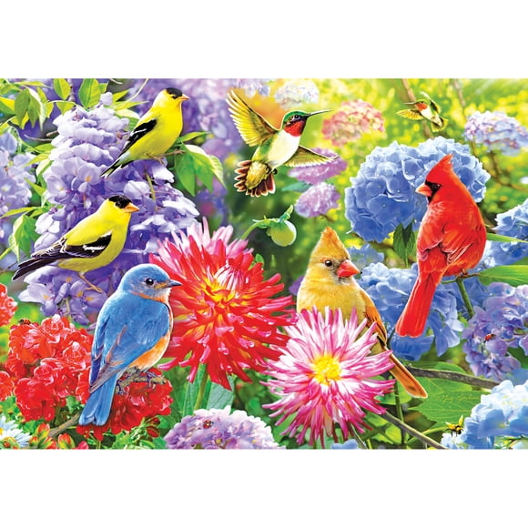 RoseArt - Colorluxe 500 pièces -Oiseaux et fleurs- Puzzle à emboîter pour adultes