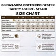 thumbnail image 5 of Gildan Hign Visibility Unisex Safety Cotton Long Sleeve Work T-Shirt, Pack Of 4 (Safety Green, 2XL), 5 of 9