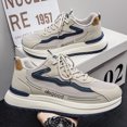 thumbnail image 4 of Men's Lace-Up Mesh Spliced Platform Athletic Casual Shoes, 4 of 7