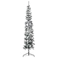 thumbnail image 2 of vidaXL Slim Artificial Half Christmas Tree with Flocked Snow 180 cm, 2 of 5