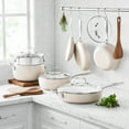 thumbnail image 2 of The Pioneer Woman Harlow 15-Piece Cookware Set, Ceramic Non-Stick Pots and Pans Set, Taupe, 2 of 20