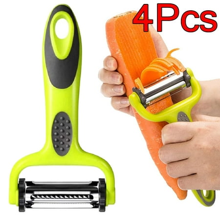 

3-in-1 Vegetable and Fruit Peeler Carrot and Potato Peeler Durable Kitchen Slicer and Grater as Your Cooking Aid (4Pcs)