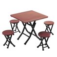 thumbnail image 1 of Dollhouse Foldable Table and Chairs Miniature Furniture for Dollhouse 1:12 Scale, 1 of 4