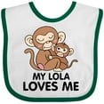 thumbnail image 3 of Inktastic My Lola Loves Me Boys or Girls Baby Bib, 3 of 4