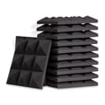thumbnail image 2 of FStop Labs Acoustic Foam Panels, Pyramid Studio Wedge Tiles, 12" H, Black 12 Pack, 2 of 4