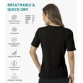 thumbnail image 2 of Merino.tech Women's Short Sleeve T-Shirt - Merino Wool Tee with Merino Sox Included, Denim Blue - S, 2 of 7