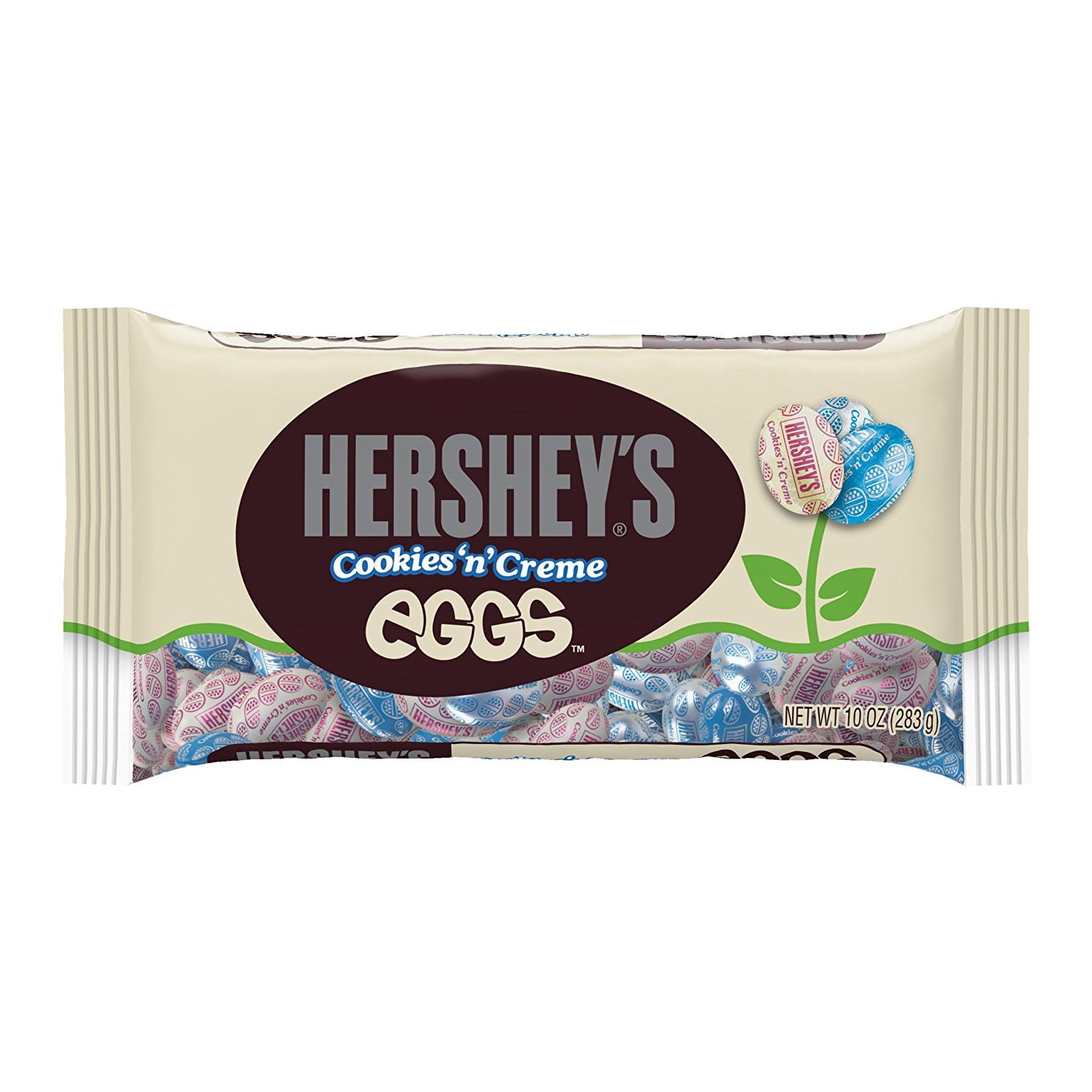 HERSHEY'S Cookies 'n' Crème EGGS Chocolates, Creamy White Chocolate Eggs with Cookie... by