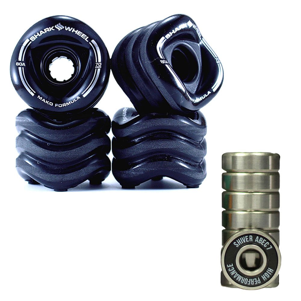 Fathom by Shark Wheel 60MM Reef 4-Piece Innovative Skateboard Wheel Set Black