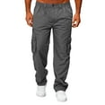 thumbnail image 2 of Men's Multi-Color Casual Cargo Pants - Joggers Tactical Pants with Multi-Pockets for Running, Outdoor Activities, and Daily UseDark GrayL, 2 of 6