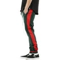 thumbnail image 6 of Ma Croix Men's Skinny fit Two Tone Stripe Track Pants Jogger with Zipper Pockets, 6 of 7