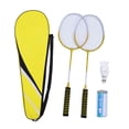 thumbnail image 2 of 1 Pair Badminton Racquet Set, Badminton Set Professional Alloy Badminton Racket with 3 Shuttlecocks Carrying Bag for Beginner Adult, 2 of 7