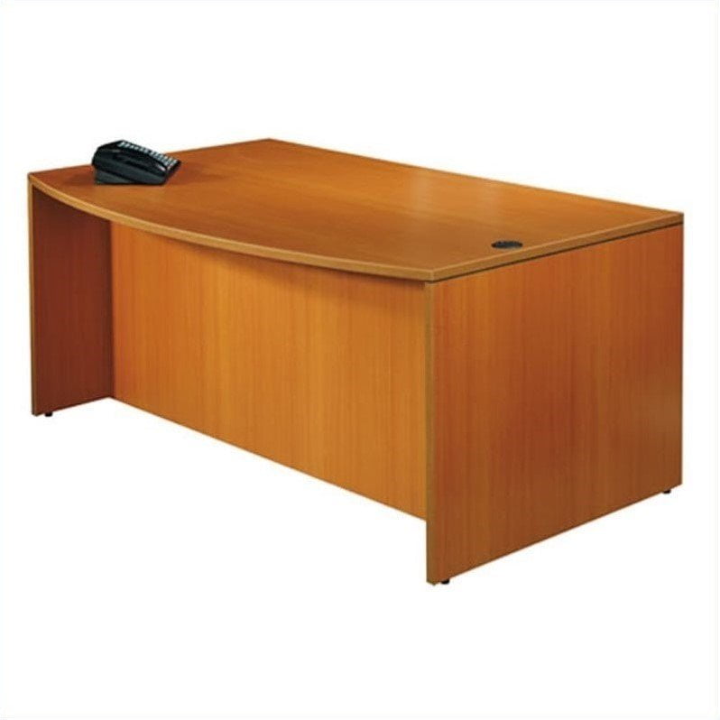 Offices To Go 71 Bow Front Wood Credenza Desk American Cherry Walmart Com Walmart Com