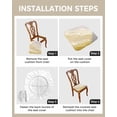 thumbnail image 4 of Yellow Summer Beach Chair Seat Covers for Dinning Room 6 Pack, Comfortable Stretch Chair Slipcovers Cushion Protector for Banquet Kitchen Coastal Nautical Ocean Seaside, 4 of 6