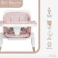 thumbnail image 6 of Evolur Tiny Throne 2-in-1 Portable High chair in Grapefruit Pink, Baby High Chair Converts into Booster Seat & Adult Stool, Removable Tray and Easy To Clean, 6 of 21