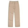 thumbnail image 6 of Kids Uniforms for Boys Straight Pants with Pockets Pull on Chino Pants Stretch Pants Khaki Dress Pants for Boys Boys Back to School Clothes Kids Boys Pants Size 7-8 Years, 6 of 8