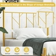 thumbnail image 2 of FONIRRA Twin Size Metal Platform Bed Frame with Headboard Mattress Foundation Sturdy Steel Slat Support No Box Spring Needed, Gold, 2 of 7