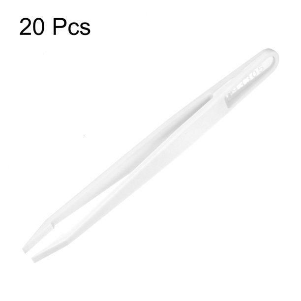 HARFINGTON 20-Pack Precision Plastic Tweezers – 121mm Anti-Static, Flat Tip, For Electronics, Jewelry & Lab Work