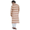 thumbnail image 4 of Atasi Mandarin Collar Kurta For Menâ€™s Printed Cotton Long Sleeves Ethnic Wear, 4 of 7