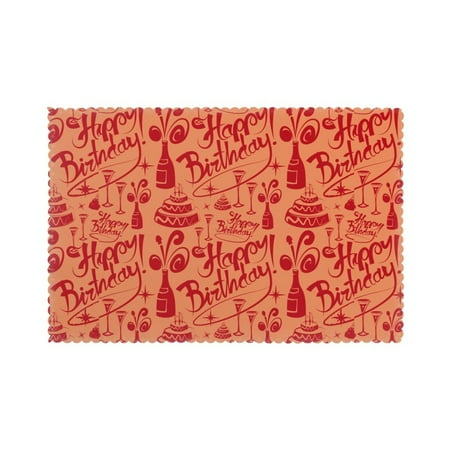 

Home Seamless Pattern Background Placemats Set Of 6 Washable Wipeable Place Mats Place Mats For Festival Parties Family Dinner (12 X 18inch)
