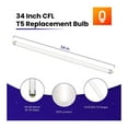thumbnail image 2 of 21 Watts 34 Inch Fluorescent Tube T5 Replacement Bulb for ORBITEC F21 T5 CW F21T5/841 G5 Miniature Bi-Pin Base - 4100K Cool White - 10,000 Hours - 1975 Lumens, 2 of 7
