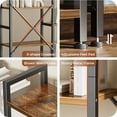 thumbnail image 4 of 4 Tiers Industrial Bookcase and Bookshelf, Metal Wood 11 Display Shelves, Large Book Shelf for Living Room, Storage Shelf Organizer, Book Case in Brown, 4 of 10