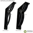 thumbnail image 2 of Ekena Millwork 1 1/2"W x 10"D x 12"H Versailles Wrought Iron Bracket, (Single center brace), Antiqued Brass, 2 of 7