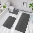 thumbnail image 3 of Cobblestone Embossed Bathroom Bath Mat 3pcs Super Soft Non-slip Floor Rugs Set for Shower Room, 3 of 5