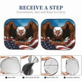 thumbnail image 6 of Fotbe Cartoon Bald Eagle USA 2-Piece Car Windshield Sun Shade | Sun Blocker for Car Windshield | Foldable Automotive Interior Accessories for Sun Protection-Large, 6 of 7