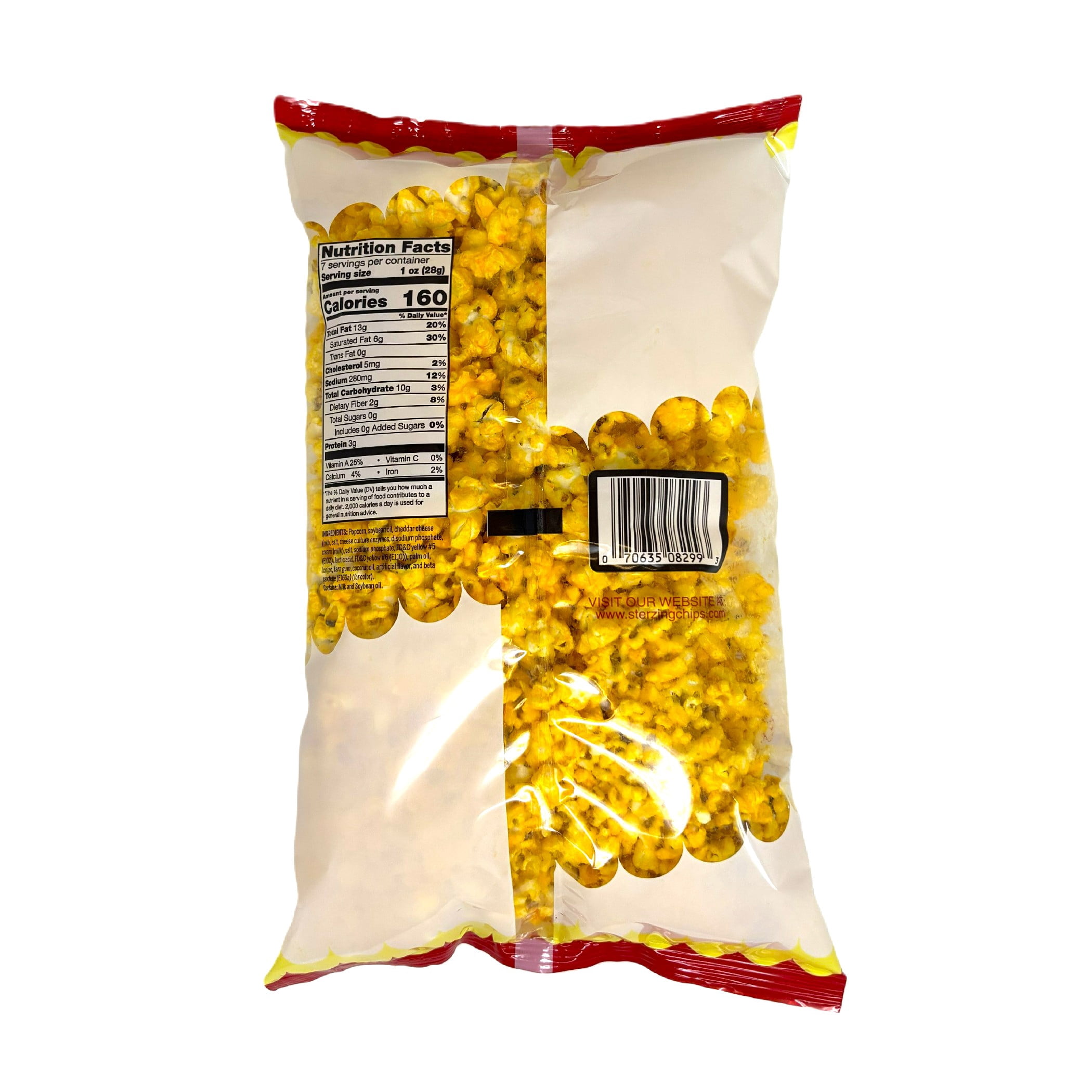 Sterzing's Cheddar Cheese Popcorn, 7 oz Bag - Gluten Free