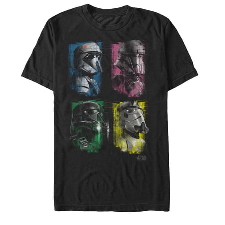 Men's Star Wars Rogue One Galactic Defense Trooper Square Graphic Tee Black Medium