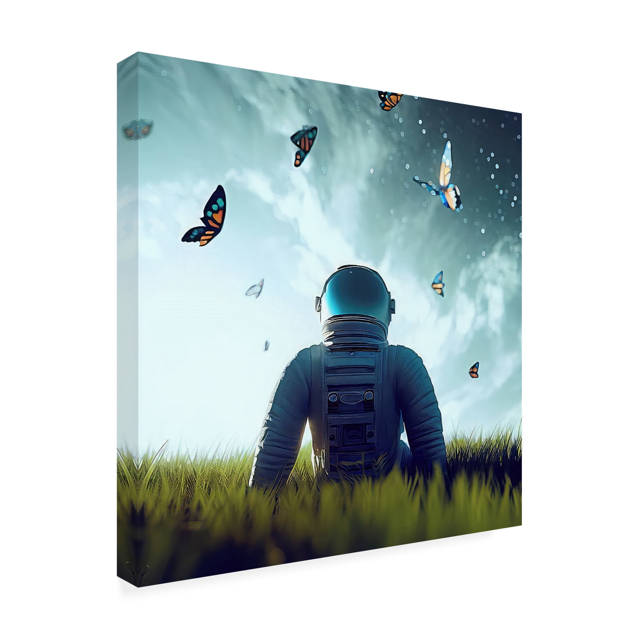 Canvas Wall Art - David Manlove 'Home 2' Wall Art for Living Room, Bedroom, or Office Décor by Trademark Fine Art - 35 x 35 Inches