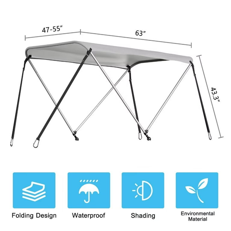 Docred Inflatable Kayak Awning Canopy, Boat Cover Sun Shade Shelter,Beach  Fishing Surf Folding Inflatable Kayak Sun Shade Shelter 
