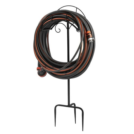 Hongshifu Garden Hose Rack Stand, Metal Freestanding Holder for  Hose - Detachable Reel Storage with Wheels for Yard and Lawn