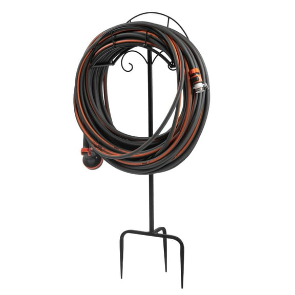 Hongshifu Garden Hose Rack Stand, Metal Freestanding Holder for  Hose - Detachable Reel Storage with Wheels for Yard and Lawn