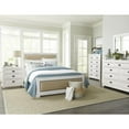 thumbnail image 2 of Progressive Furniture Willow Pine Distressed White Upholstered Bed, 2 of 3