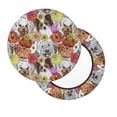 thumbnail image 3 of Round Bar Stool Seat Covers, Cute Dogs Puppy Elastic Round Chair Cover Stool Seat Slipcover Bar Stool Cushions Round Pad for 12-14 inch, 3 of 7