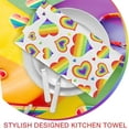 thumbnail image 6 of Love is Love Rainbow Kitchen Dish Towels Set of 2, LGBTQ Hearts Hand Towel Pride Month Drying Baking Cooking Cloth, LGBT Gay Lesbian Bisexual Pansexual Home Kitchen Decor 18x26, 6 of 6