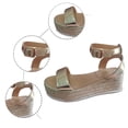thumbnail image 4 of WILLBEST Sandalias De Plataforma Para Mujer, Informales, De Verano, Con Suela Gruesa Y Diseño De Cuña Para Vacaciones Al Aire Libre, Cómodas, Con Punta Abierta, Para Vestidos Y Jeans., 4 of 8