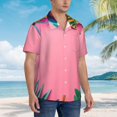 thumbnail image 4 of Haiem Summer Fruits And Sunglasses Printed Hawaiian Shirt for Men - Men’s Casual Beach Summer Shirts - Stretch Fabric with Modern Fit-3X-Large, 4 of 7