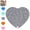 Gray, variant on Bisitoy Slow Feeder Dog Bowls, Heart Shape Silicone Suction Lick Mat for Pet Slow Eating