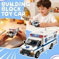thumbnail image 3 of Ambulance Building Blocks Toy, Emergency Rescue Vehicle Model Kit, STEM Learning Creative Play, DIY Construction Toy for Teens, Gift for Adults, 3 of 6