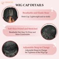 thumbnail image 3 of Phocas Short Brown Wig with Bangs ,Straight Bob Wigs for Women Shoulder Length Wig 14Inch, 3 of 10