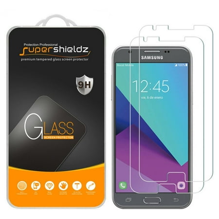 [2-Pack] Supershieldz for Samsung Galaxy J3 Luna Pro Tempered Glass Screen Protector, Anti-Scratch, Anti-Fingerprint, Bubble