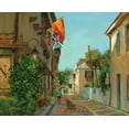 thumbnail image 2 of Bansemer, Roger 31x26 Black Ornate Wood Framed with Double Matting Museum Art Print Titled - Romanza on Aviles, 2 of 4