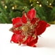 thumbnail image 4 of Flor de Navidad dorada de alta gama Simulación Árbol de Navidad Decoración Flor Lentejuelas Franela Decoración, 4 of 5