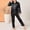 A22 Black, variant on Trikvn Girls Silk Satin Pajamas Set Long Sleeve Button Down Sleepwear with Long Pants 2-Piece Lounge Pjs Comfortable Nightwear Everyday Home Outfit Tween Sleep Clothes