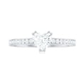 thumbnail image 5 of Rosec Jewels Heart Engagement Ring Half Carat - 5 MM Lab Diamond Ring - EF-VS Quality, 10K White Gold, US 5.00, 5 of 9