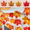 thumbnail image 5 of Guirnalda de hojas de arce artificiales de otoño, 10/20 LED, luces de hadas LED para decoración navideña, fiesta de Acción de Gracias, decoración DIY para Halloween, 5 of 5